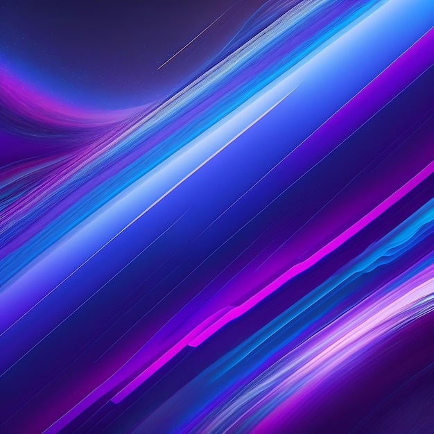 混沌とした青と紫のブラシ ストローク抽象的なグランジ テクスチャ フラクタル背景 3 d レンダリング
