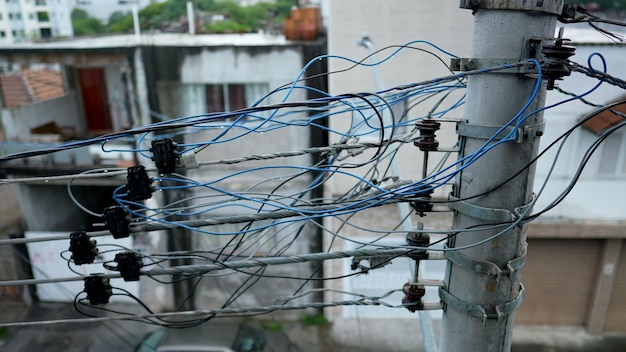 Chaotic electric wires from third world country