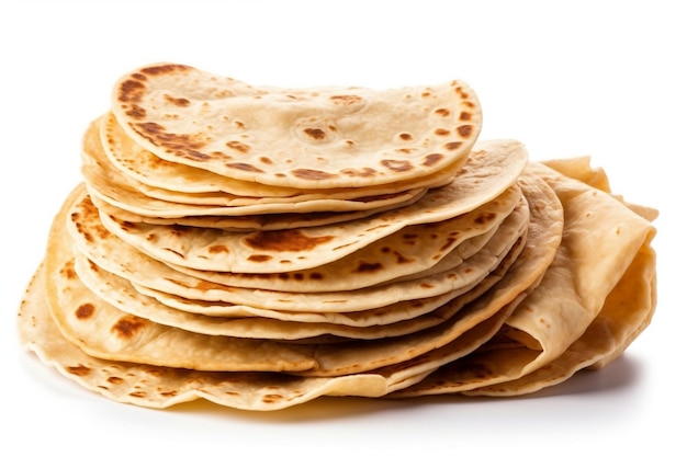 Chapati Tortillas Transparent Isolated Flatbread AI