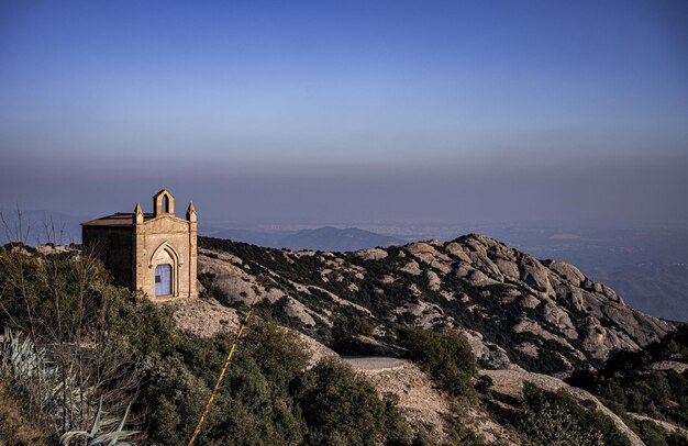 Chapel atop montserrat mountain spain