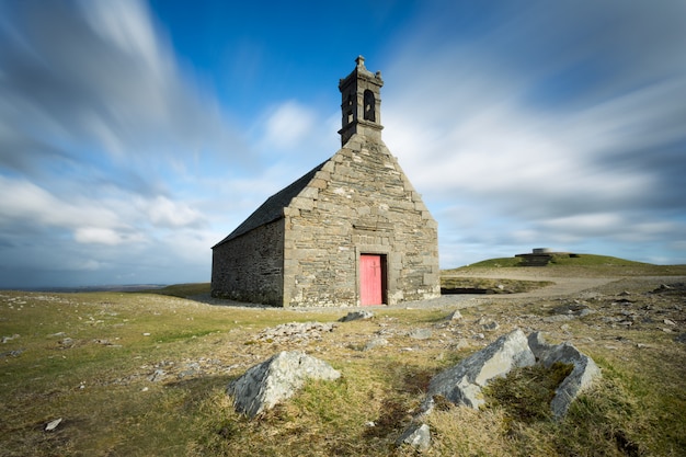 Chapel Saint Michel on the Mont d'ArrÃ©e, Brittany, France