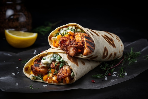 Char Grilled Octopus and Aioli Burrito