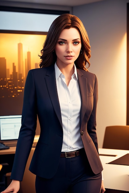 character art business woman in suit