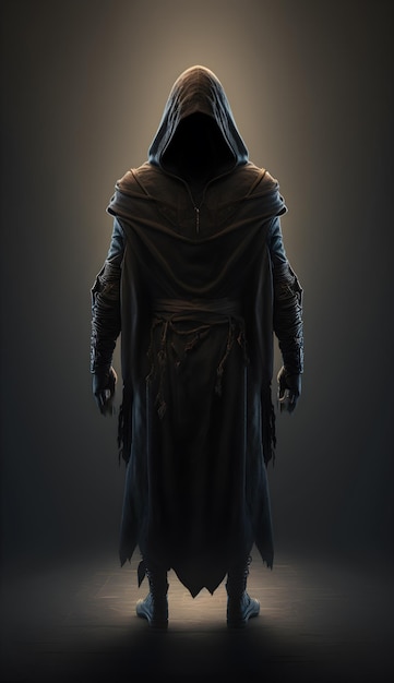 A character assassin full body dark vibe