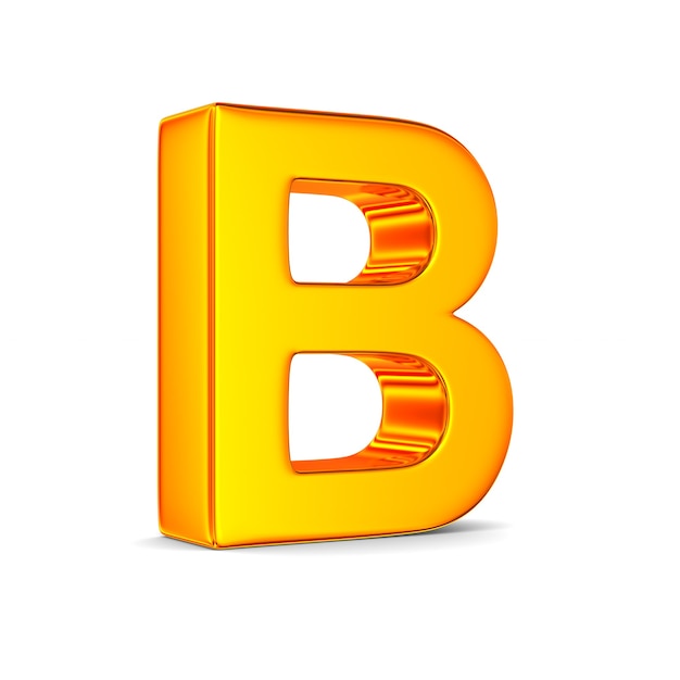 Character B on white space