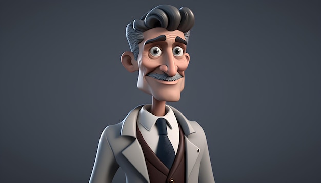 A character cartoon as a doctor