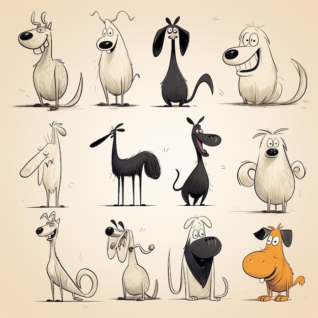 A Character designs whimsical animals in the style of comic artists