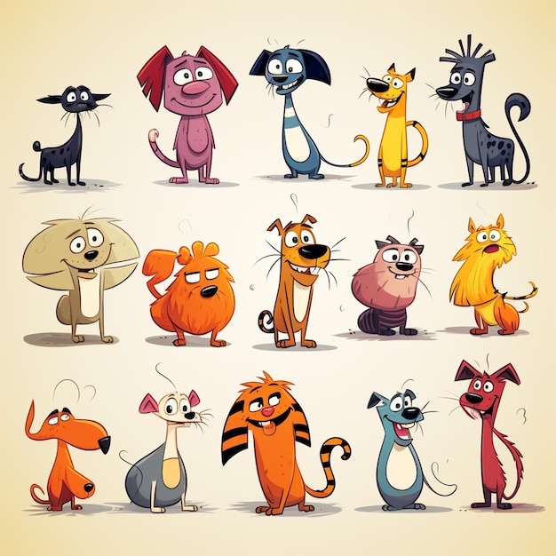 Photo a character designs whimsical animals in the style of comic artists