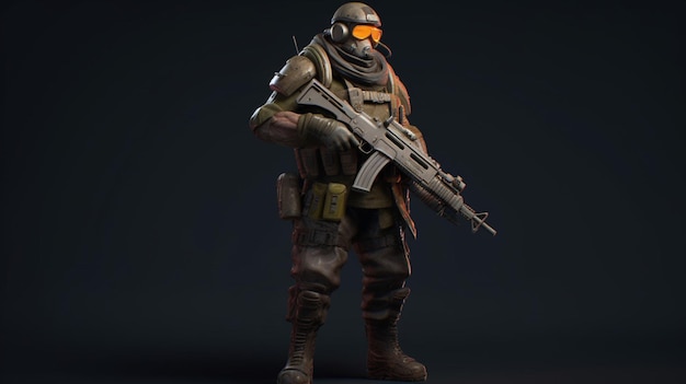 게임에서 등장하는 캐릭터는 군인입니다.
