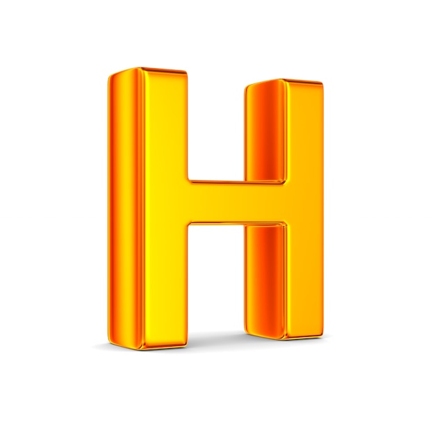 Character H on white space