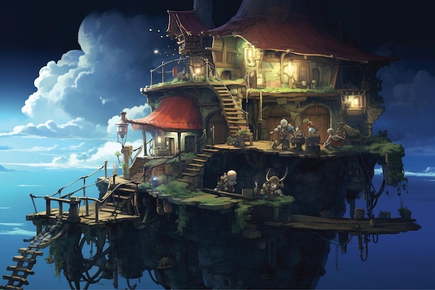 character illustration fantasy scene