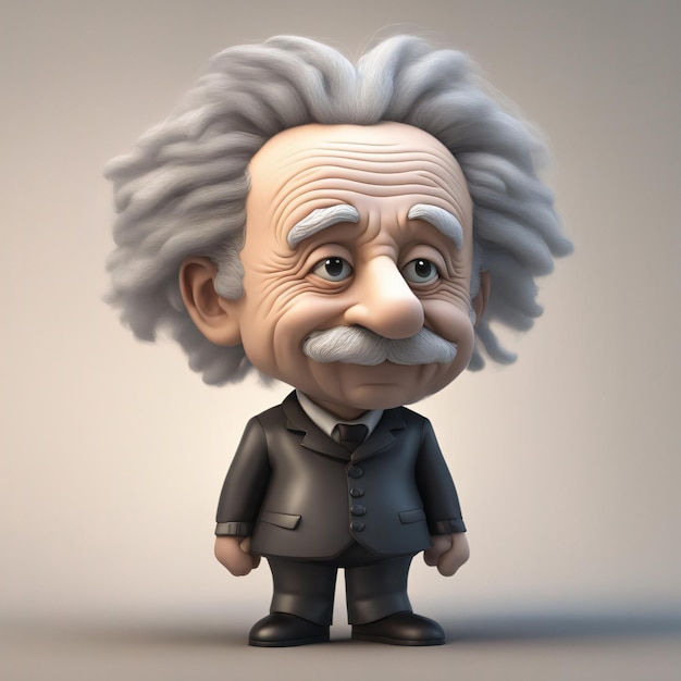 Character Portrait of Albert Einstein Small Body with big head