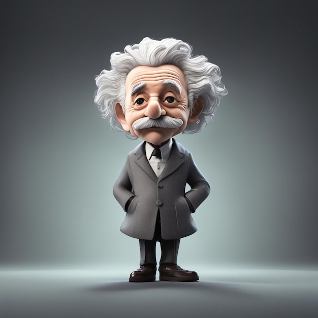 Character Portrait of Albert Einstein Small Body with big head