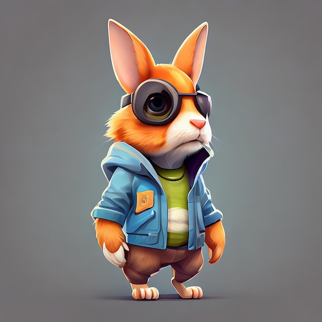 Foto character rabbit animasi 3d