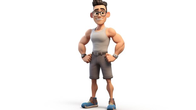 Character Showing Fitness Transformation