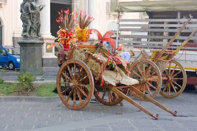 Characteristic Sicilian Oxcart