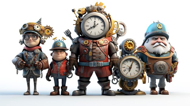 Characters Exploring Watch Navigation