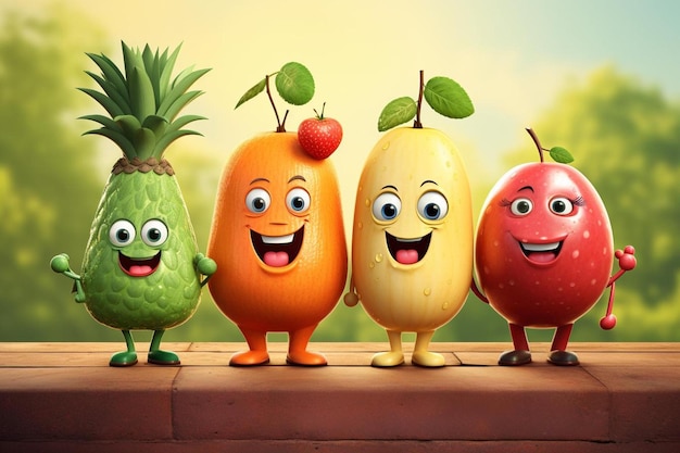 the characters of fruits are from the series