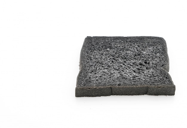 charcoal bread on white