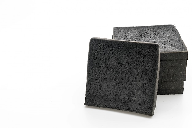 charcoal bread on white