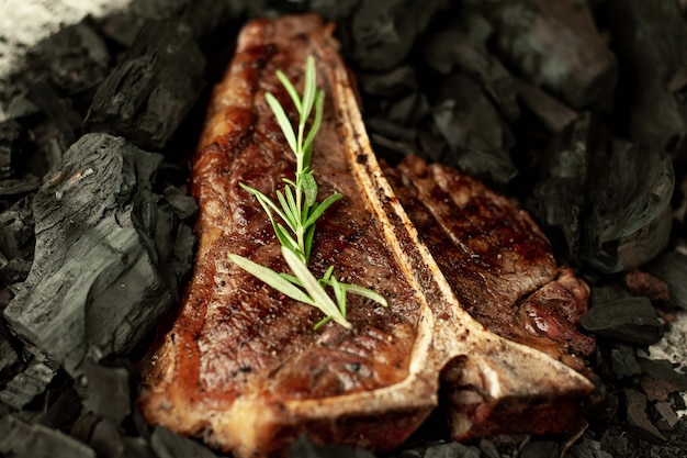 Charcoal Grilled T-Bone Steak