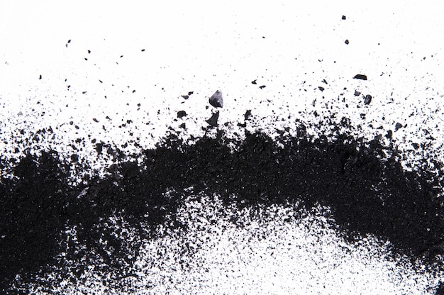 charcoal isolated on white background