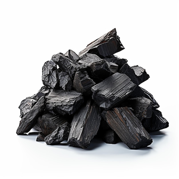 charcoal isolated on white background