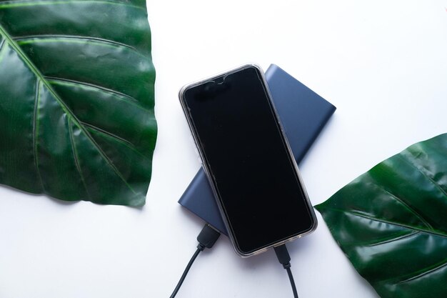 写真 ワイヤレス充電パッドを使用したスマートフォンの充電、上面図
