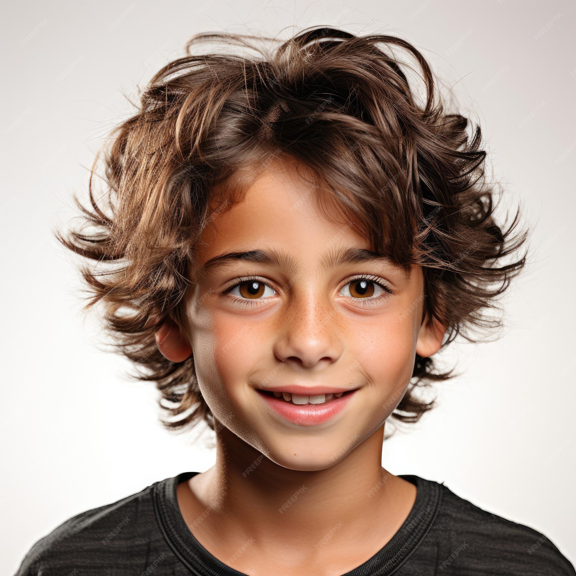 Premium AI Image | Charismatic 11YearOld Turkish Boy with Gentle Smile 