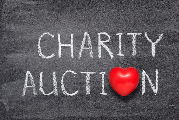 Charity auction heart