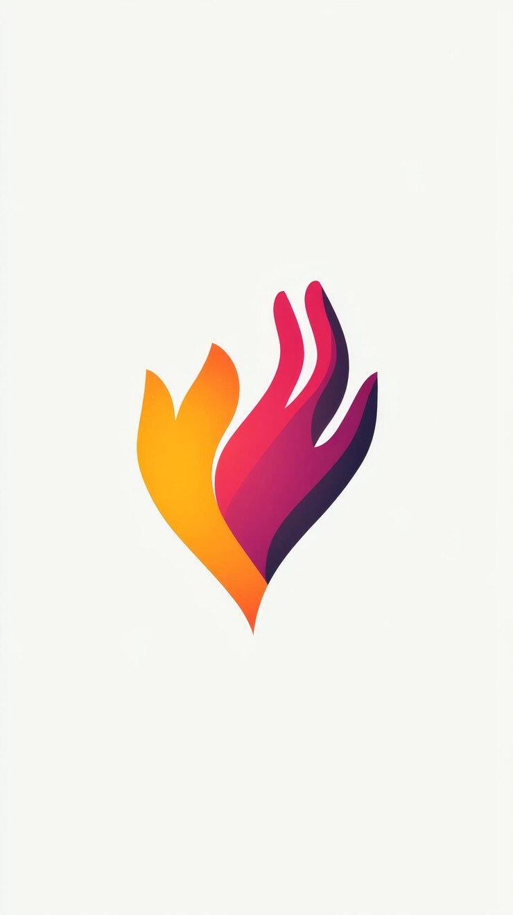 Фотография дизайн логотипа благотворительной организации hand love care