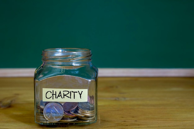 Charity Money Jar Financial concept