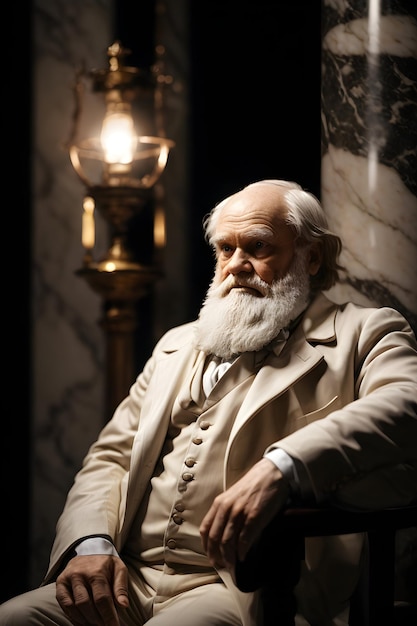 Photo charles darwin naturalist biologist theory of evolution darwin's early life darwin's voyage on