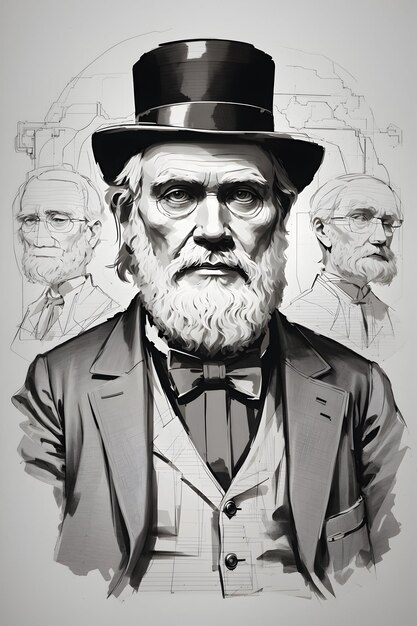 Photo charles darwin naturalist biologist theory of evolution darwin's early life darwin's voyage on