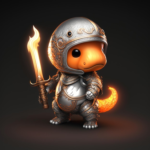 Charmander chibi ridder staand