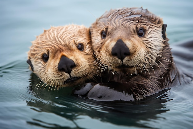 Charmante zeeotter pairsea dierenfotografie