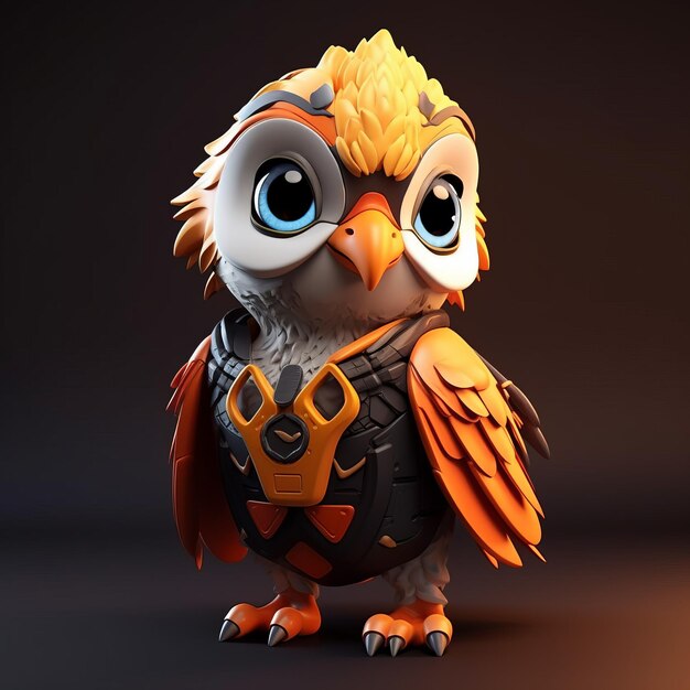 Charming 3d Game Owl Dark Heroic And Cute Cartoonish Designs
