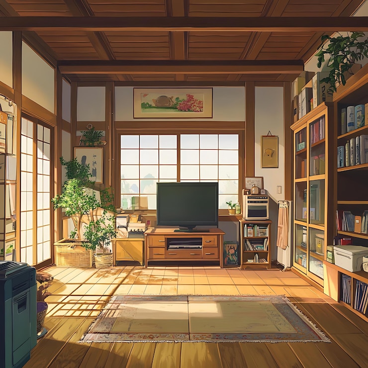 Photo charming animestyle kitchen with warm inviting atmosphere photos