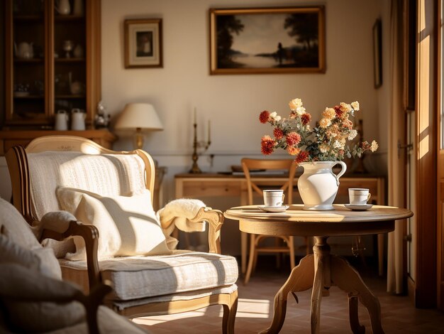 Фото Очаровательная квартира в провансе с деревенской мебелью