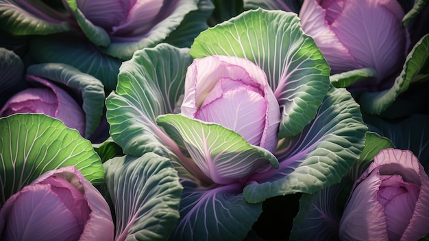 Photo charming cabbage in pastels