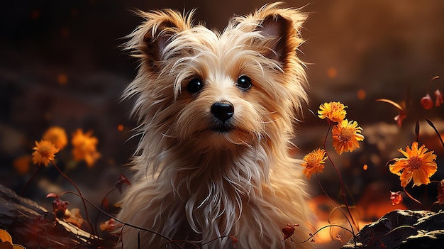 Charming Creatures several Adorable Small Animals in Enchanting Digital Painting Dogs