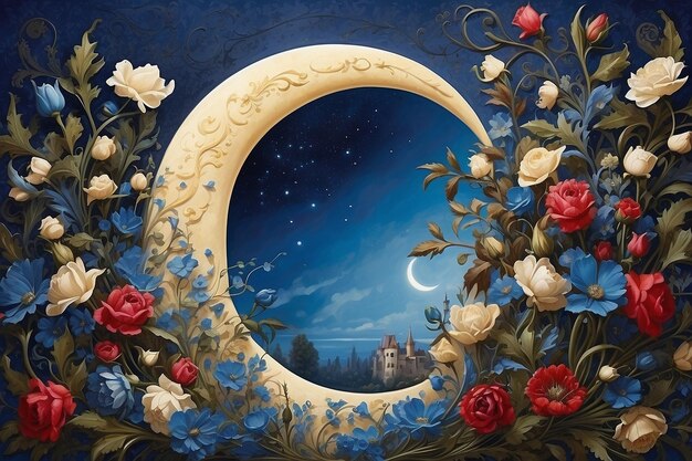 Charming Crescent in Blue