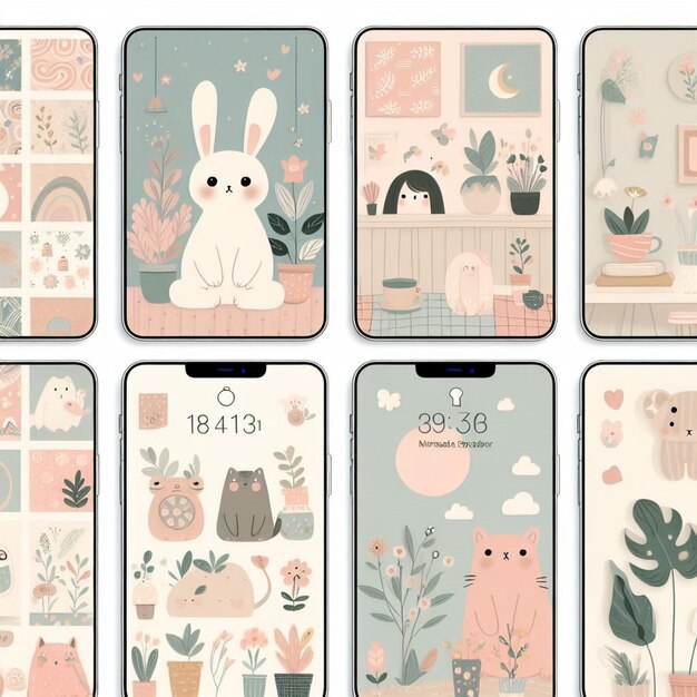 charming cute aesthetic wallpapers whimsical design adorable graphics appealing visuals mobile