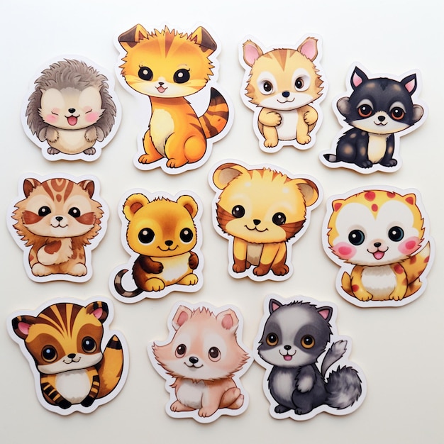 Charming and delightful baby animal stickers