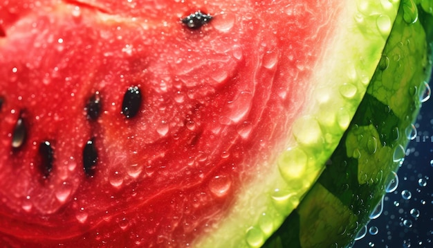 Charming and delightful watercolor painting of a watermelon