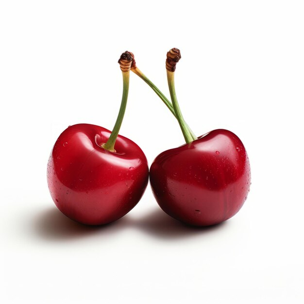 Photo charming duality a pair of cherrythemed graphic design assets on a crisp white background