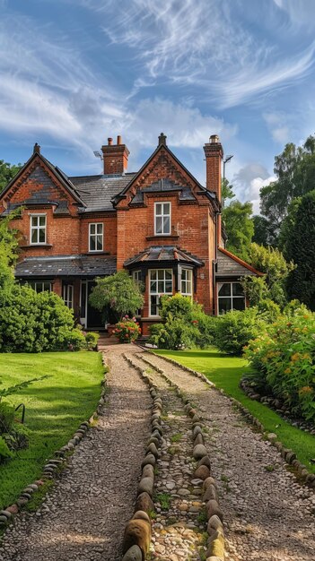 Photo charming english tudor revival house