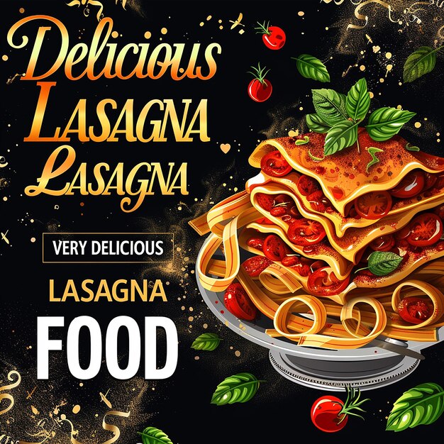 Photo the charming or food flyer features lasagna on the right