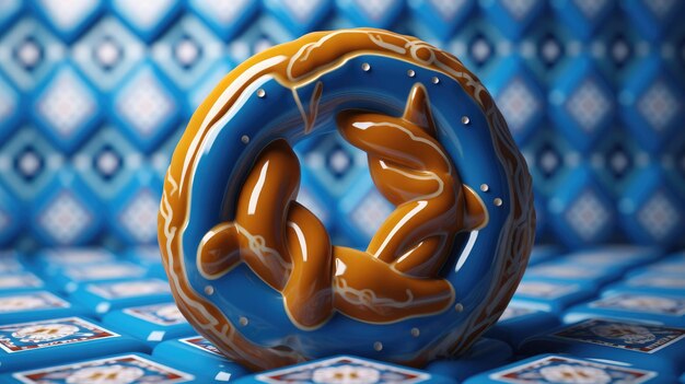 A charming illustration of a Bavarian pretzel