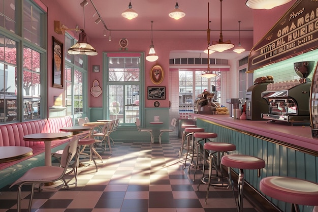 Charming oldfashioned ice cream parlor